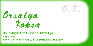 orsolya kopsa business card